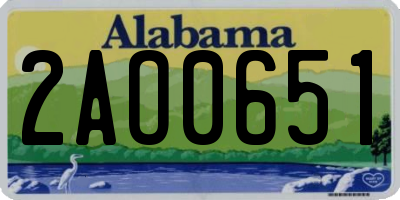 AL license plate 2AO0651