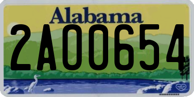 AL license plate 2AO0654