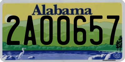 AL license plate 2AO0657