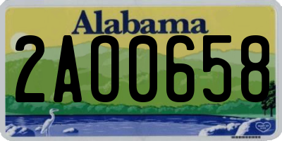 AL license plate 2AO0658