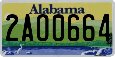 AL license plate 2AO0664