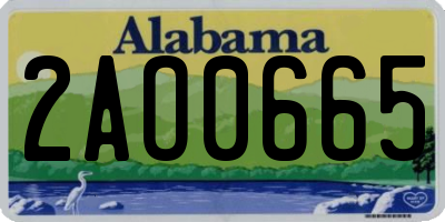 AL license plate 2AO0665