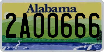 AL license plate 2AO0666