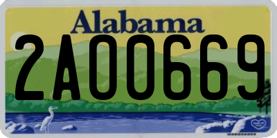 AL license plate 2AO0669