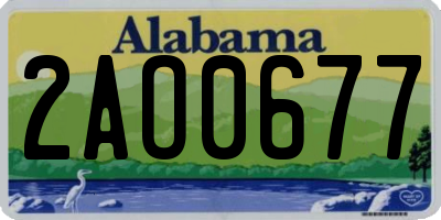AL license plate 2AO0677