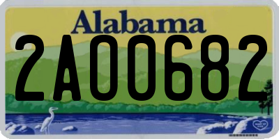 AL license plate 2AO0682