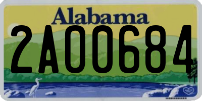 AL license plate 2AO0684