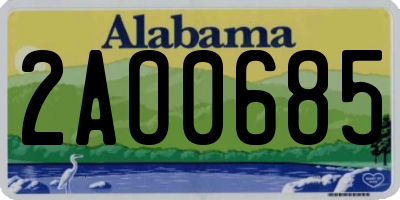 AL license plate 2AO0685