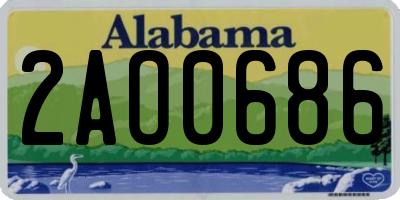 AL license plate 2AO0686