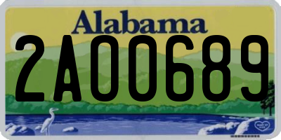 AL license plate 2AO0689