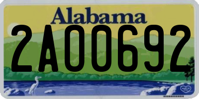 AL license plate 2AO0692