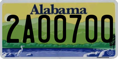 AL license plate 2AO0700