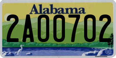 AL license plate 2AO0702