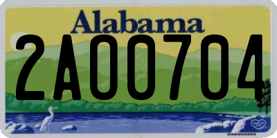 AL license plate 2AO0704