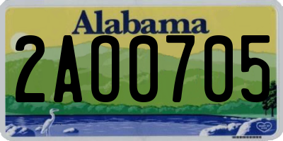 AL license plate 2AO0705