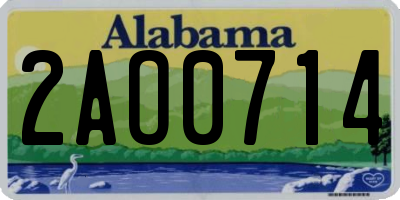 AL license plate 2AO0714