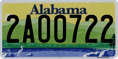 AL license plate 2AO0722