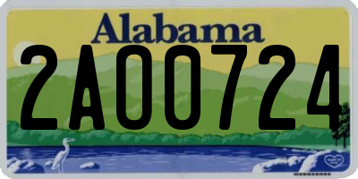 AL license plate 2AO0724