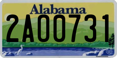 AL license plate 2AO0731
