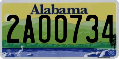 AL license plate 2AO0734