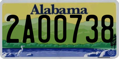 AL license plate 2AO0738