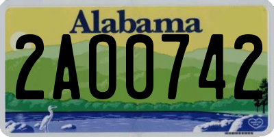AL license plate 2AO0742