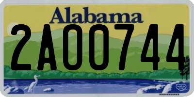 AL license plate 2AO0744