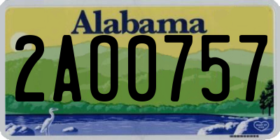 AL license plate 2AO0757
