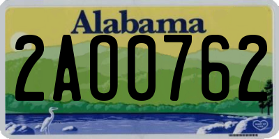 AL license plate 2AO0762
