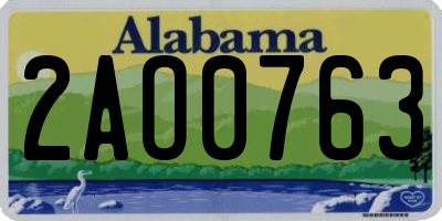 AL license plate 2AO0763