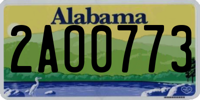 AL license plate 2AO0773
