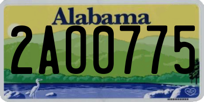 AL license plate 2AO0775