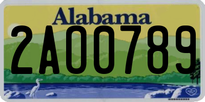 AL license plate 2AO0789