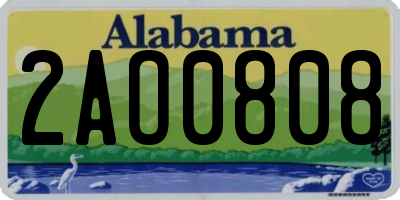 AL license plate 2AO0808