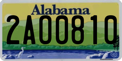 AL license plate 2AO0810