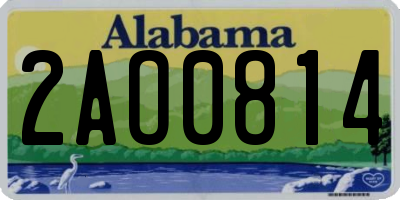 AL license plate 2AO0814