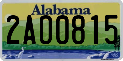 AL license plate 2AO0815