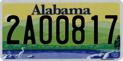 AL license plate 2AO0817