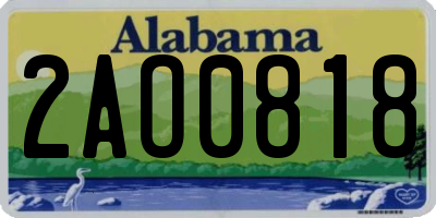 AL license plate 2AO0818