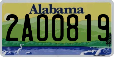 AL license plate 2AO0819