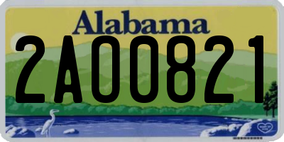 AL license plate 2AO0821