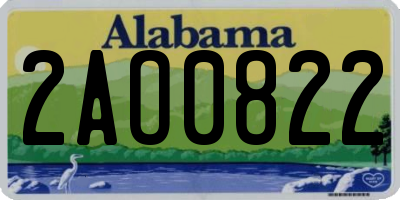 AL license plate 2AO0822