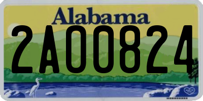 AL license plate 2AO0824