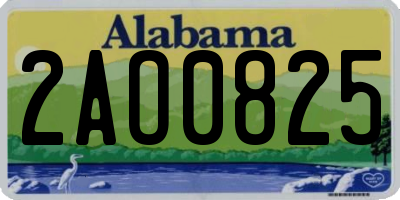 AL license plate 2AO0825