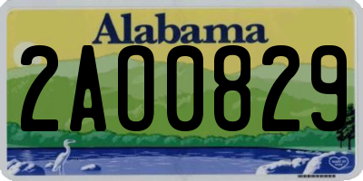 AL license plate 2AO0829