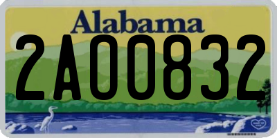 AL license plate 2AO0832