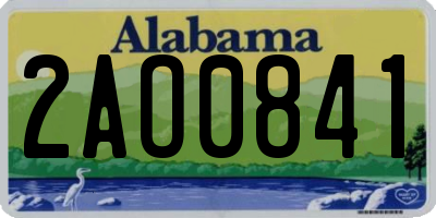 AL license plate 2AO0841
