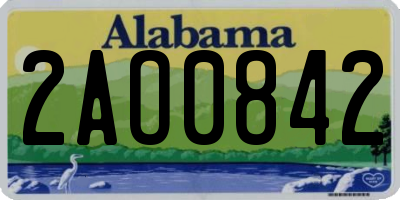 AL license plate 2AO0842