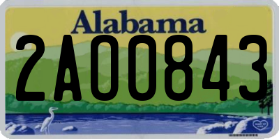AL license plate 2AO0843
