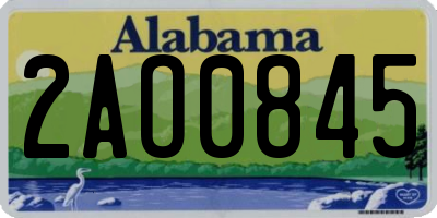 AL license plate 2AO0845